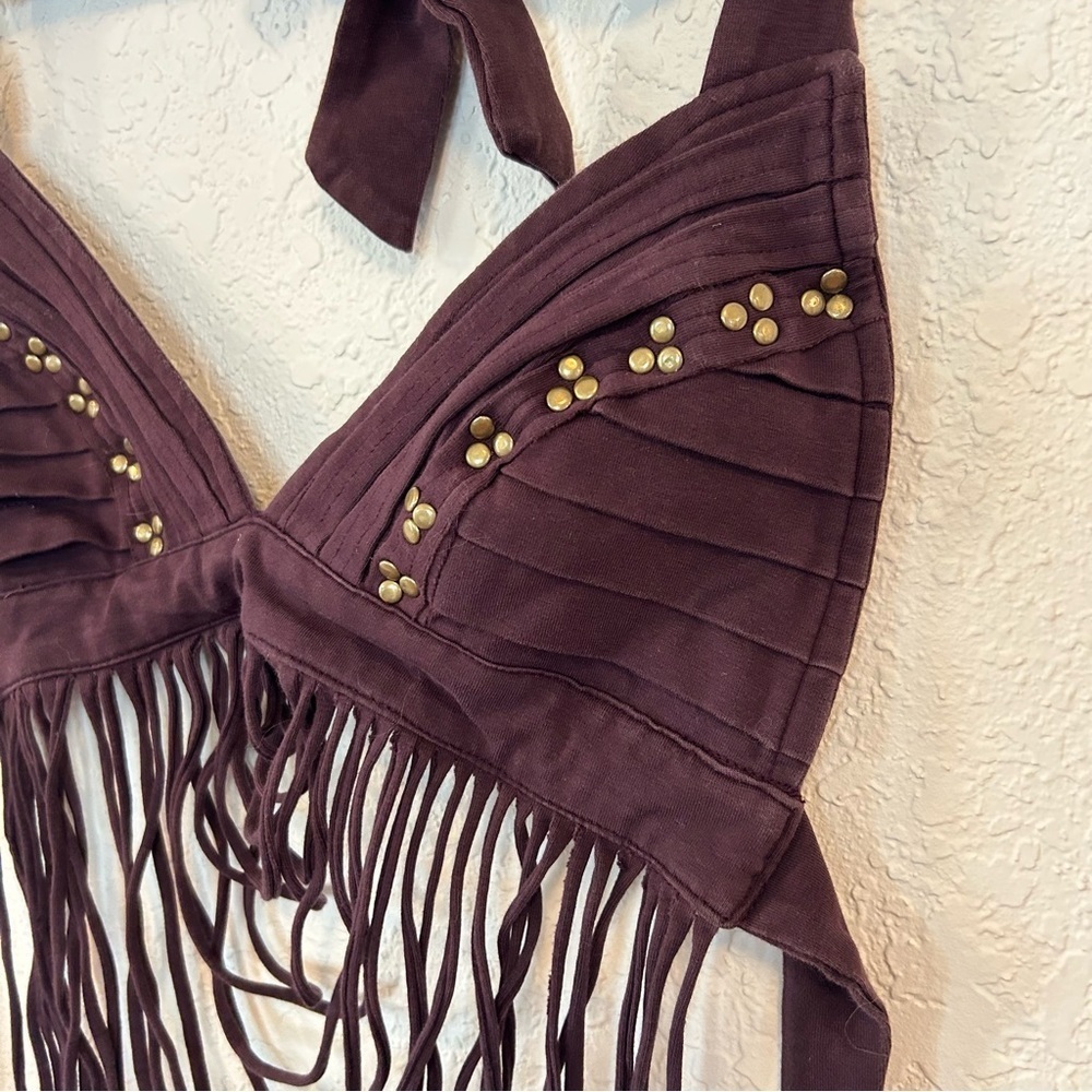 KayoAnimeClothing Xavi String Studs Bra maroon small - Picture 4 of 10